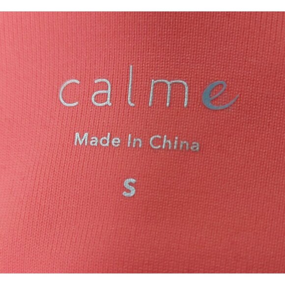 Calme By Johnny Was Women's Endurance Racerback Sports Bra Coral Pink Size S - Picture 5 of 9